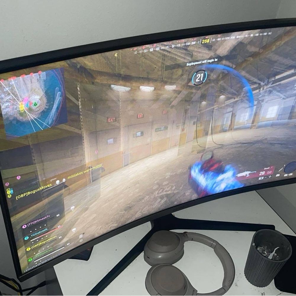 Curved Black Monitor for Home Office